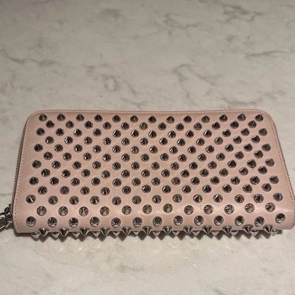 Christian Louboutin Blush Studded Wallet - Picture 2 of 15